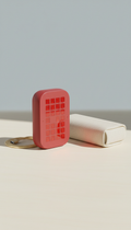 Red light therapy device with carry case—cream linen edition