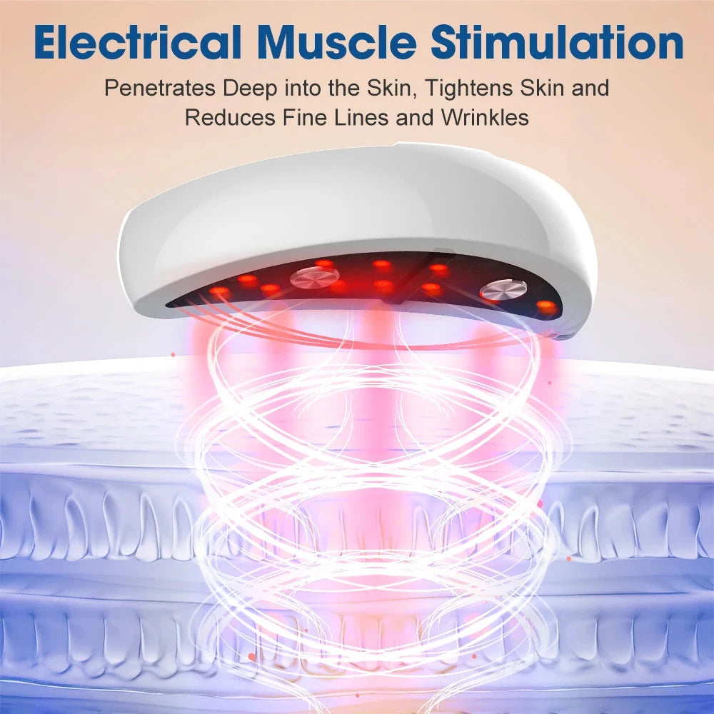 Micro-Current Pulse Eye Beauty Device for Women Home Use Red Light Heating Reduce Dark Circles Eye Bags Fine Lines Eye Care Tool