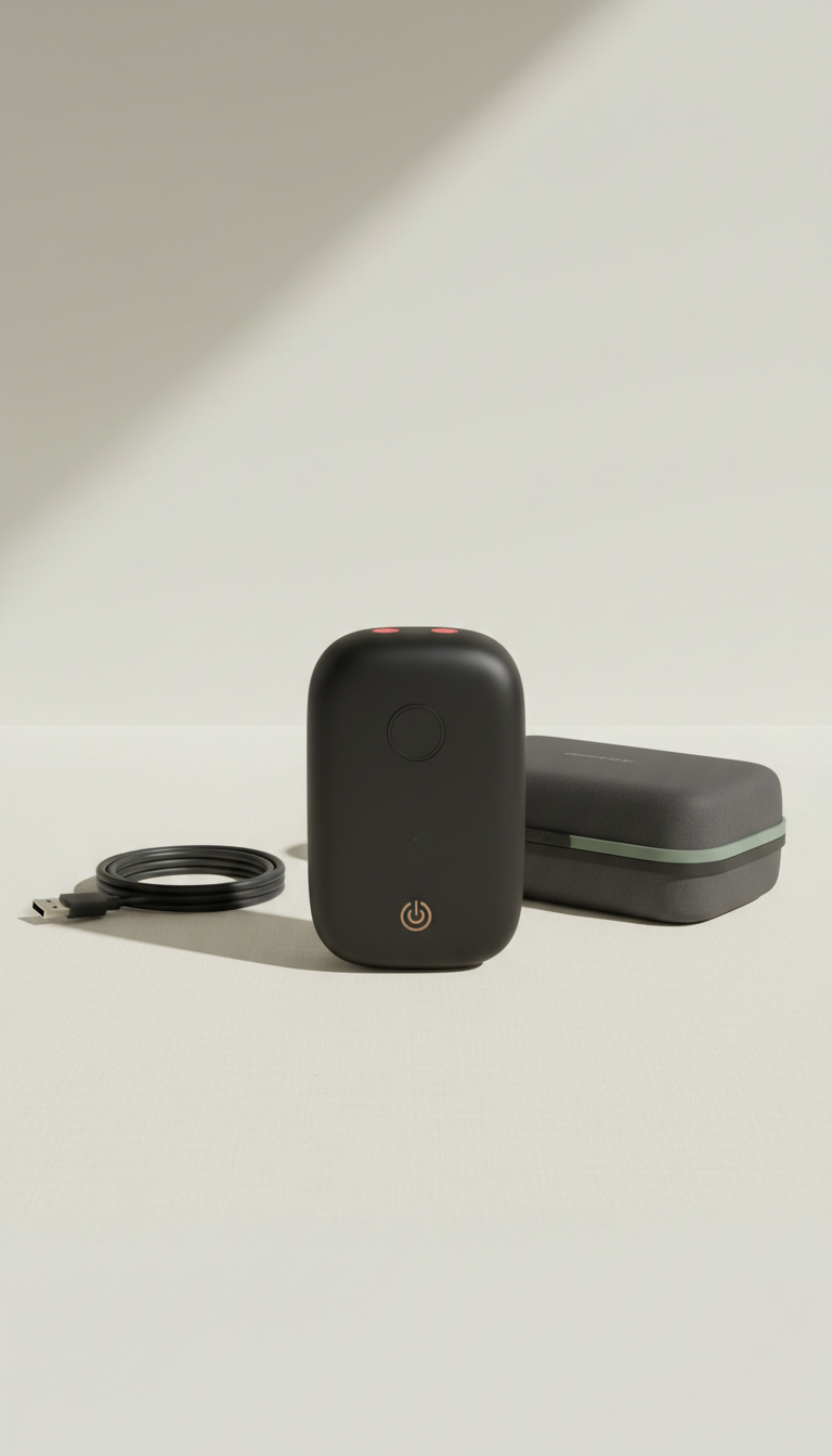 Red light therapy device—matte black