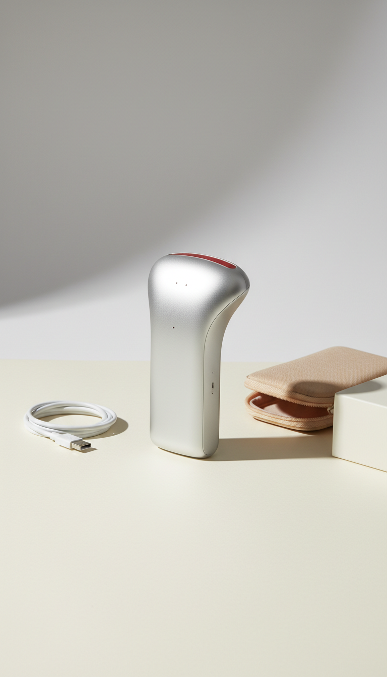 Red light therapy device—silver aluminum