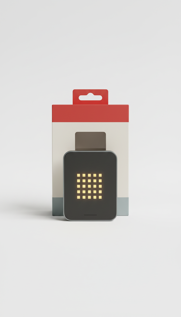 Minimalist Retail Packaged Red Light Device